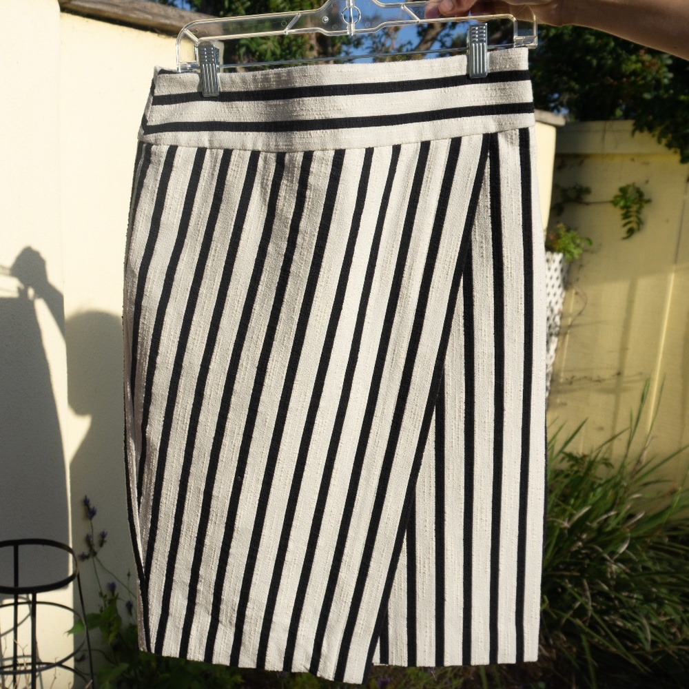 Ann Taylor Striped Pencil Skirt